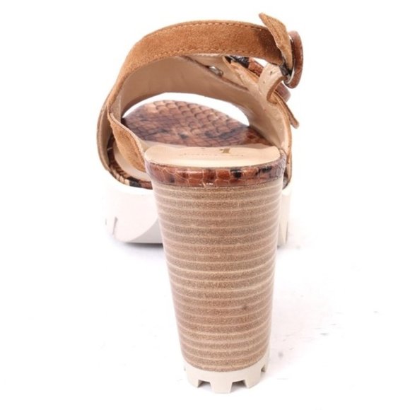 Luca Grossi 468b Multicolor Suede Platform Slingback Heel Sandals - Picture 5 of 8